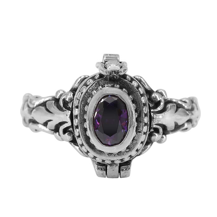 Amethyst Poison Silver Ring