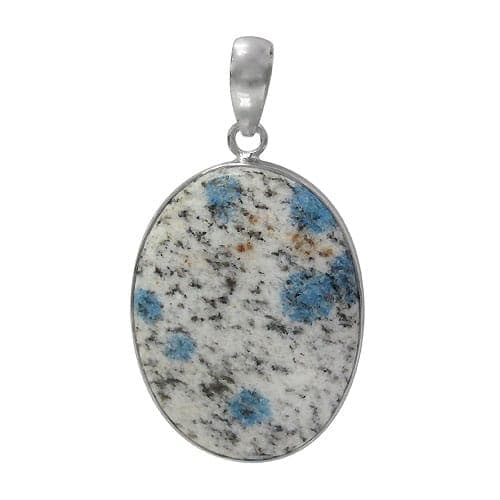 Oval Shape Stone Jasper Silver Pendant