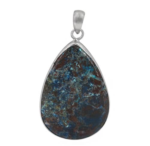 Azurite Silver Pendant