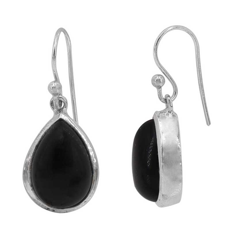 Onyx Silver Earrings