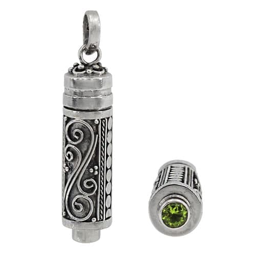 Poison Peridot Silver Pendant