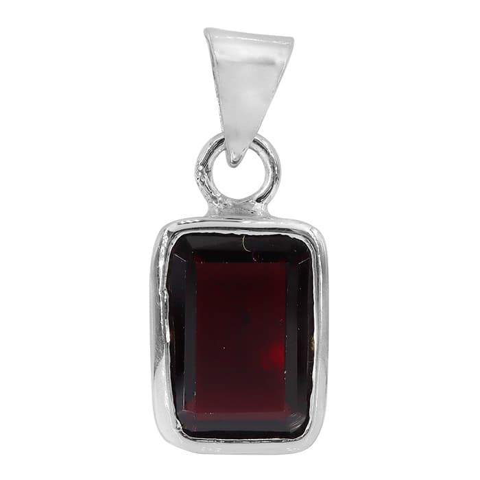 Garnet Silver Pendant
