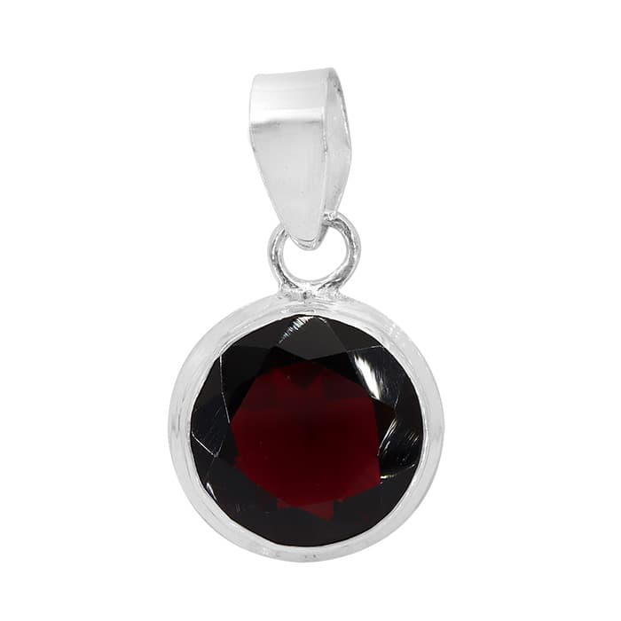 Garnet Silver Pendant