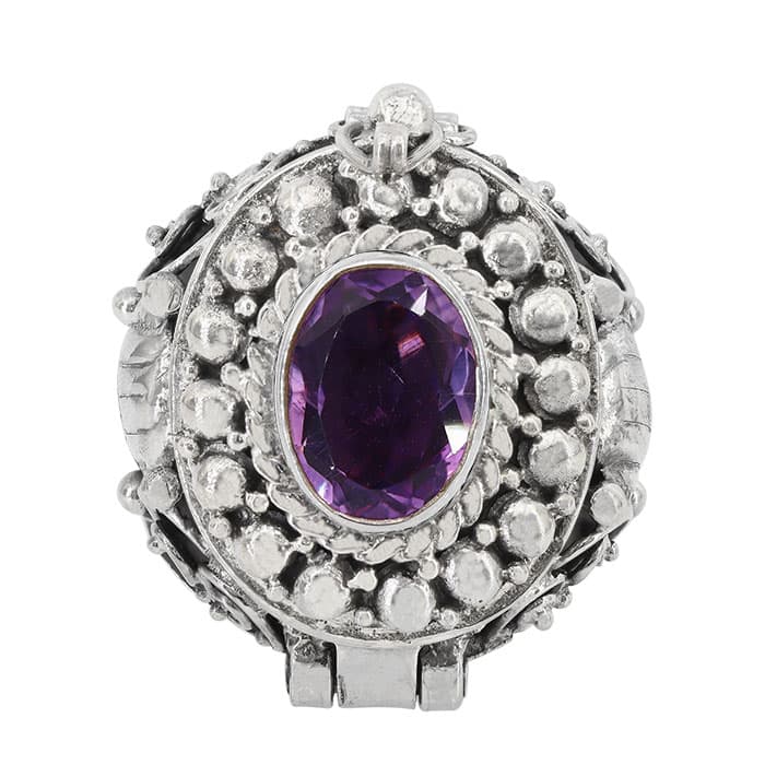 Amethyst Poison Silver Ring
