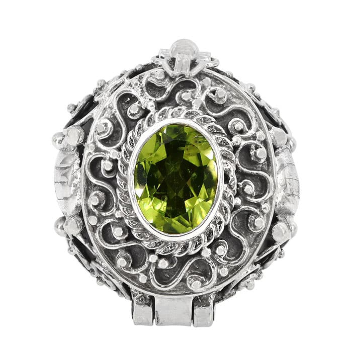 Peridot Poison Silver Ring