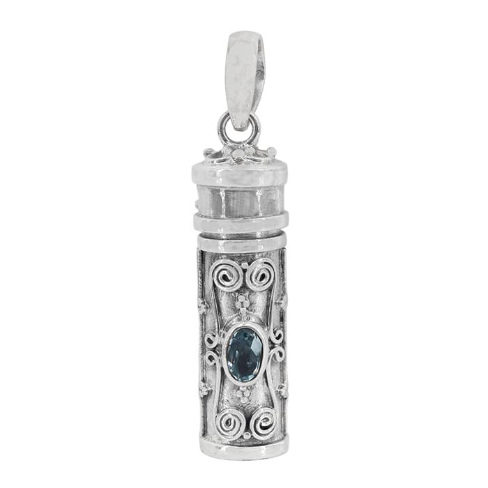 Poison Tube Topaz Silver Pendant