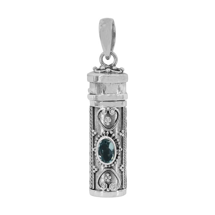 Poison Tube Topaz Silver Pendant