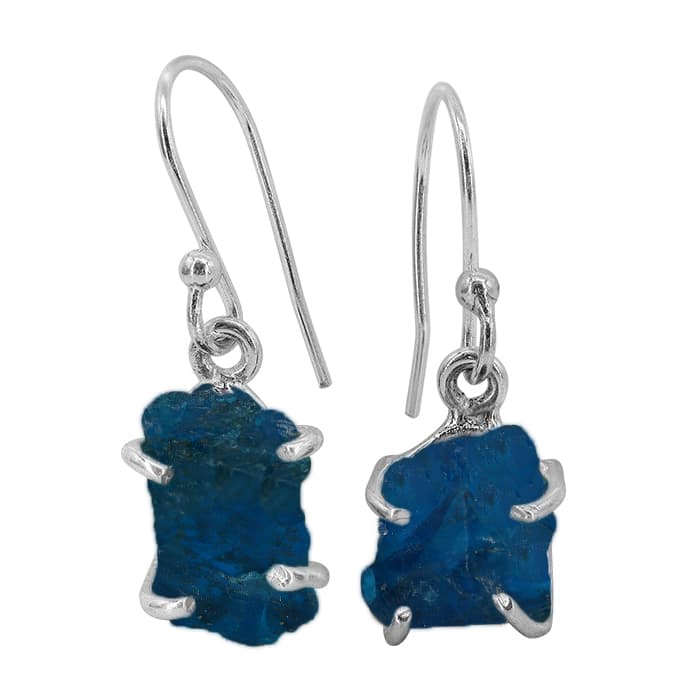 Free Shape Apatite Silver Earrings