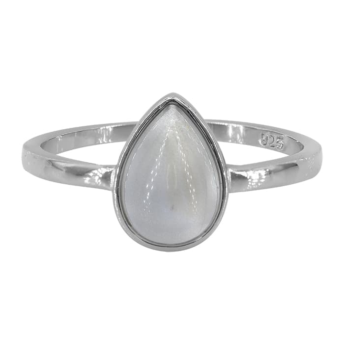 Rainbow Moonstone Silver Ring