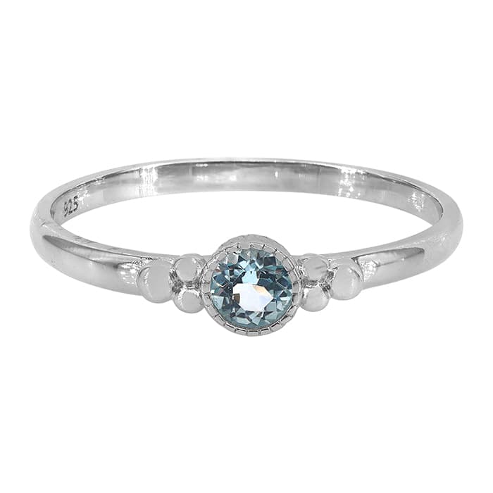 Blue Topaz Silver Ring