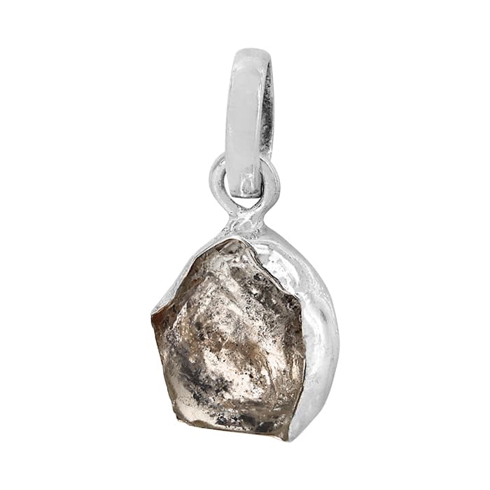 Free Shape Rutilated Quartz Silver Pendant