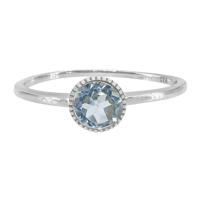Blue Topaz Silver Ring