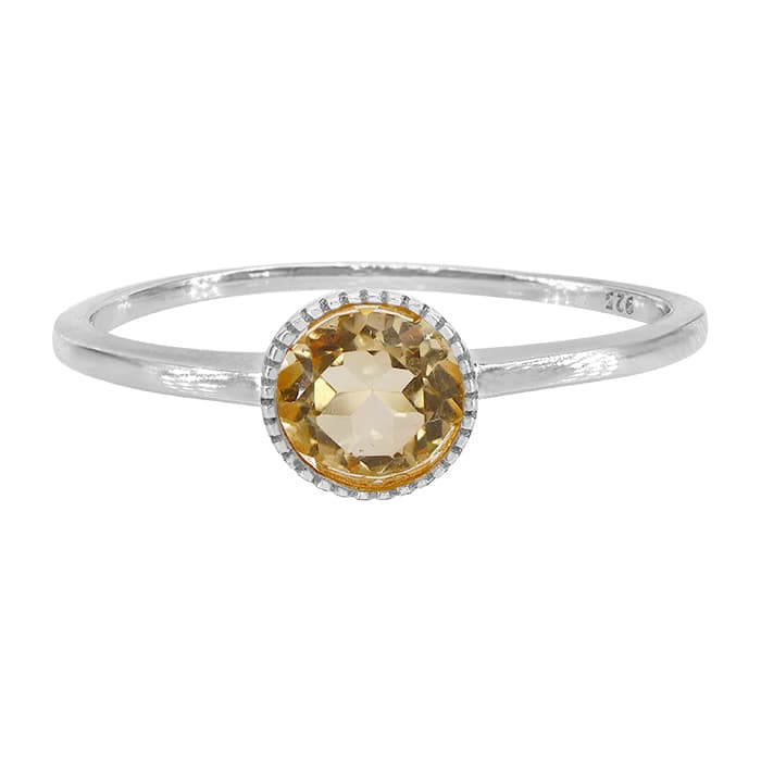 Citrine Silver Ring