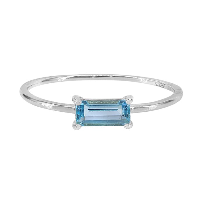 Blue Topaz Silver Ring