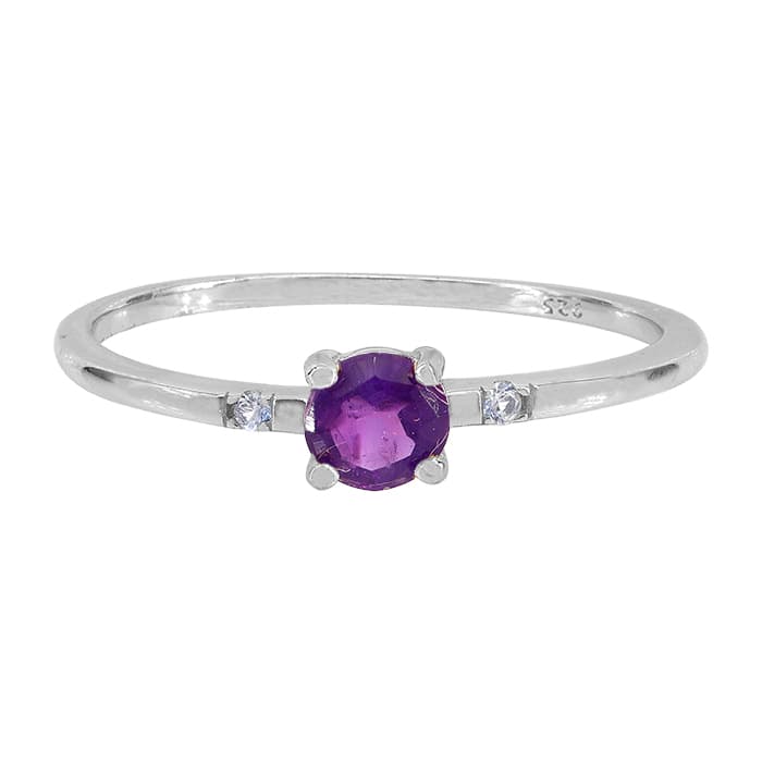 Amethyst Silver Ring