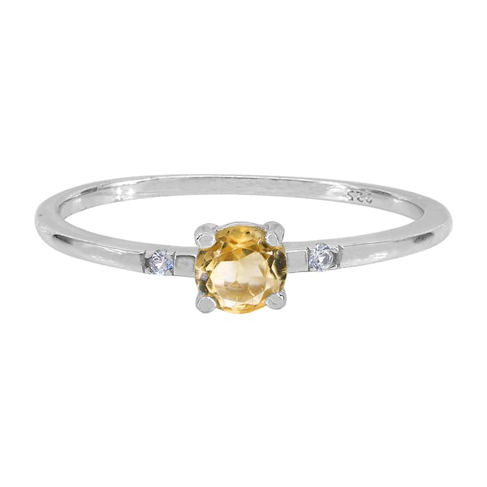 Citrine Silver Ring