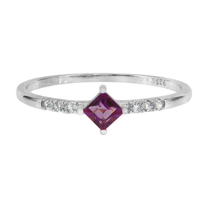 Amethyst Silver Ring