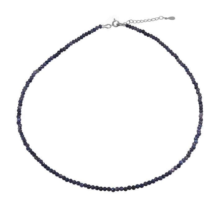 Blue Sapphire Silver Necklace