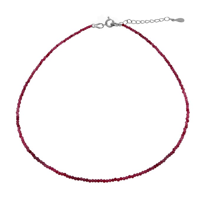 Ruby Silver Necklace