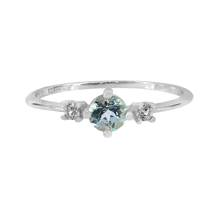 Blue Topaz Silver Ring