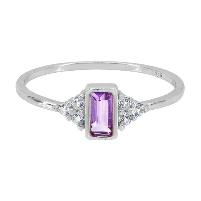 Amethyst Silver Ring