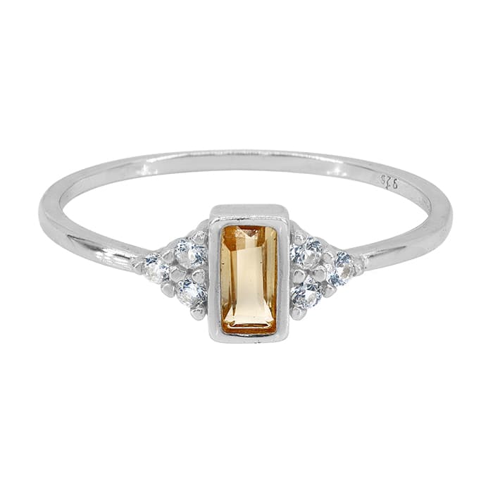 Citrine Silver Ring