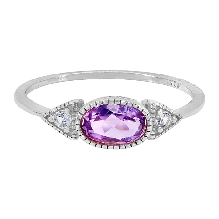 Amethyst Silver Ring