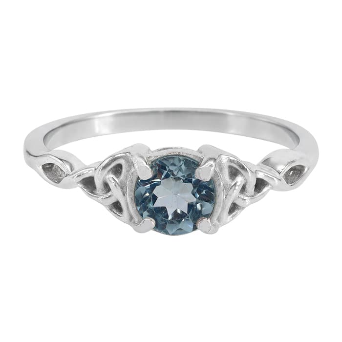 Blue Topaz Silver Ring