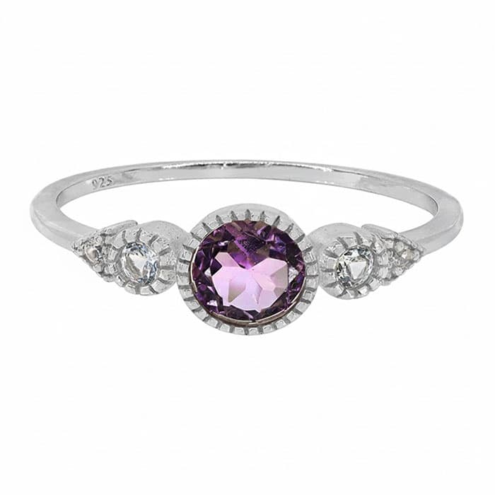 Amethyst Silver Ring
