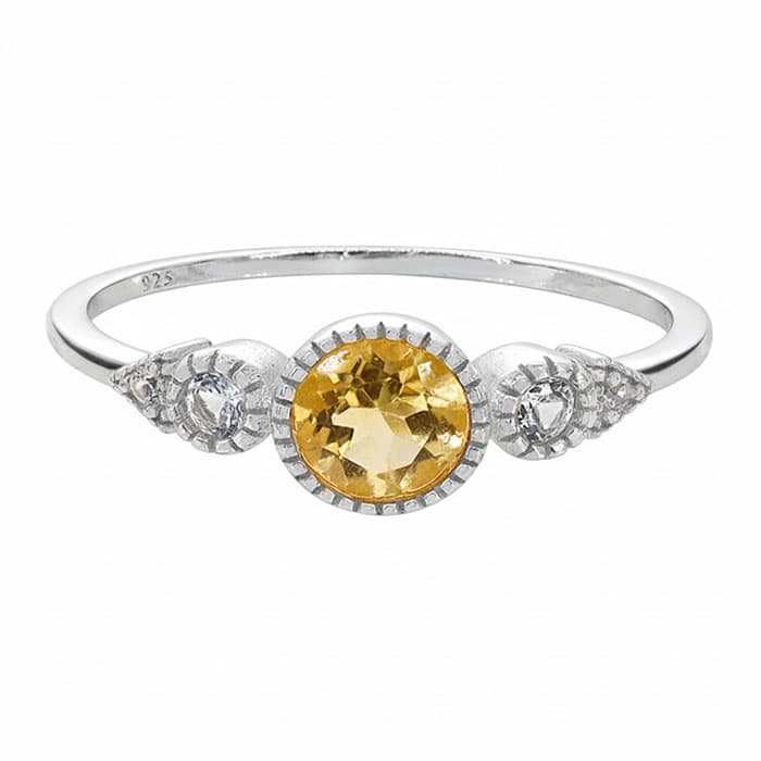 Citrine Silver Ring