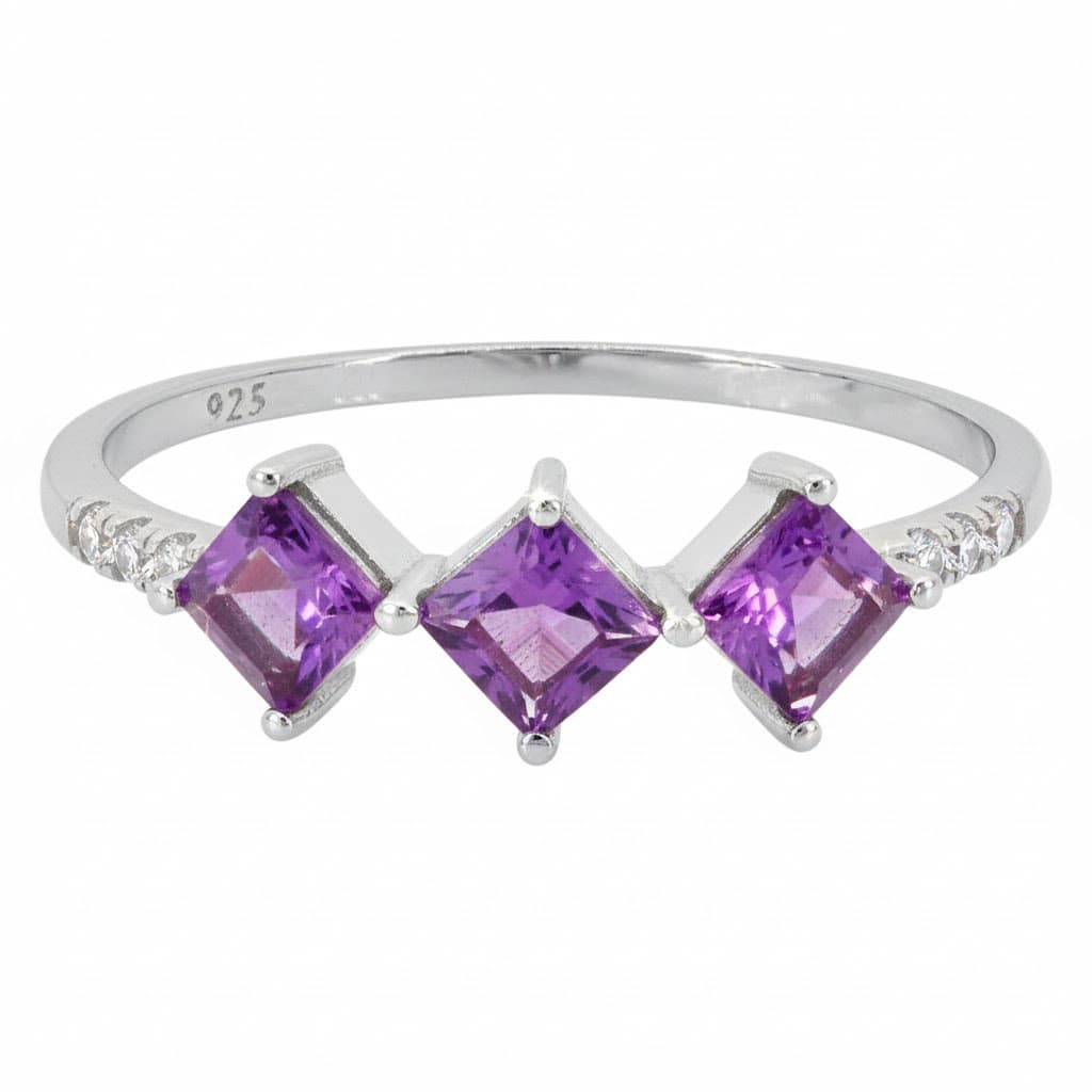 Amethyst Silver Ring