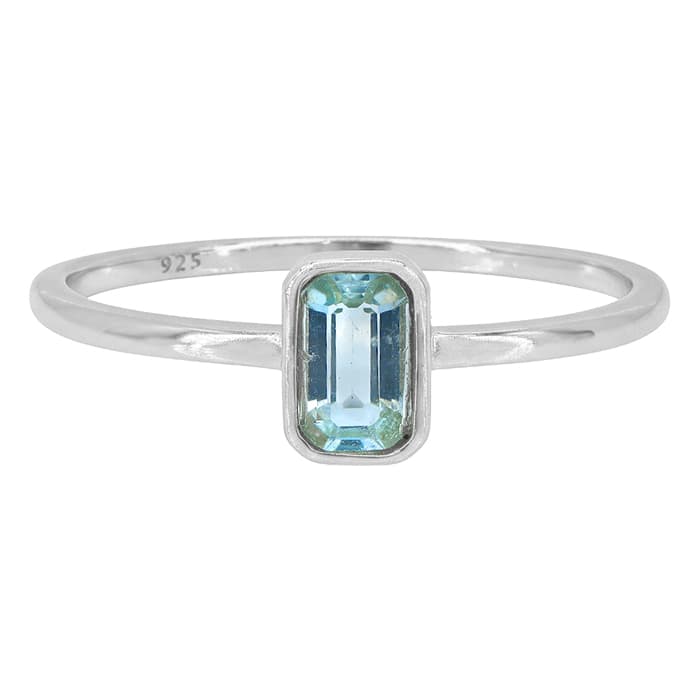 Blue Topaz Silver Ring