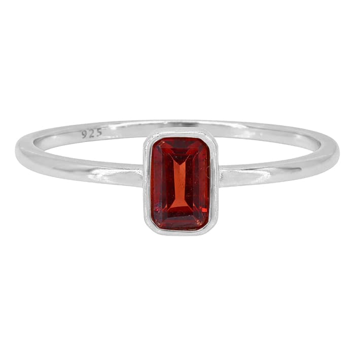 Garnet Silver Ring
