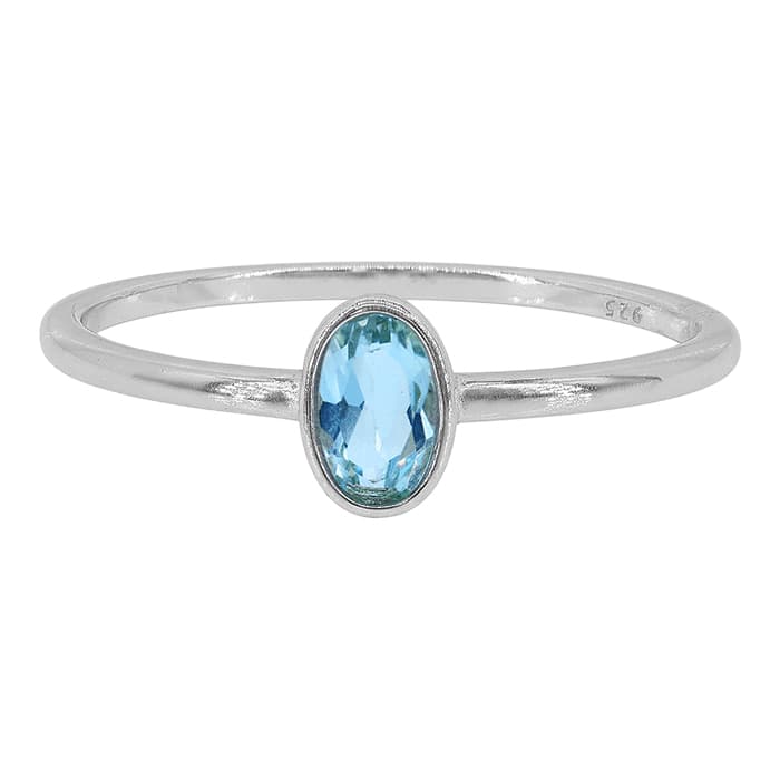 Blue Topaz Silver Ring
