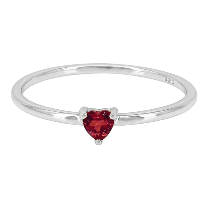 Garnet Silver Ring