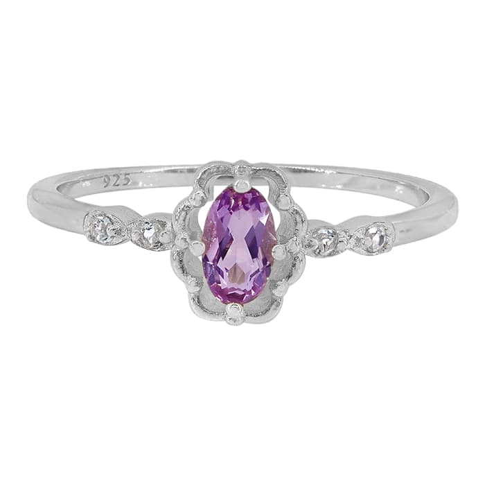 Amethyst Silver Ring