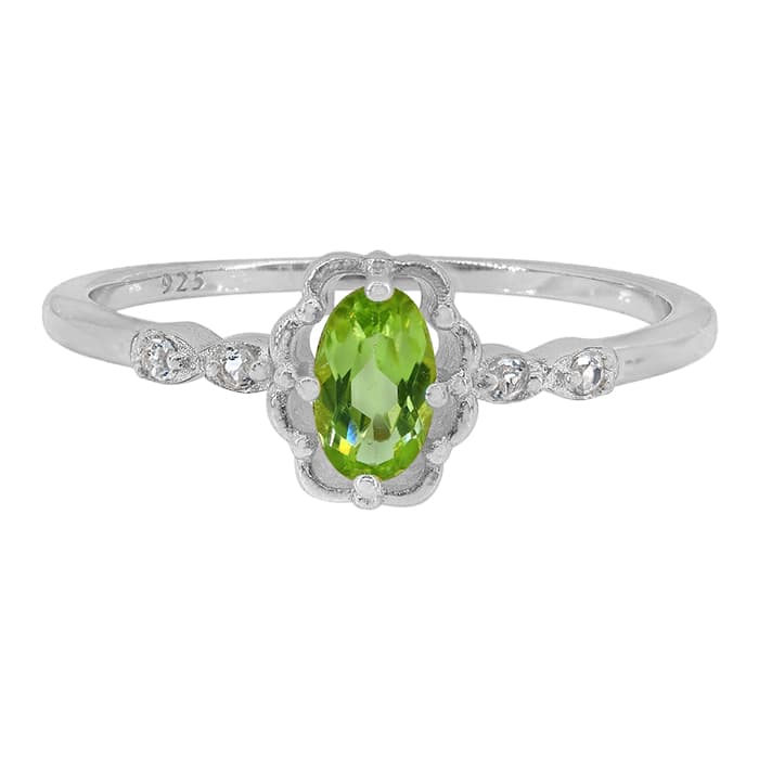Peridot Silver Ring