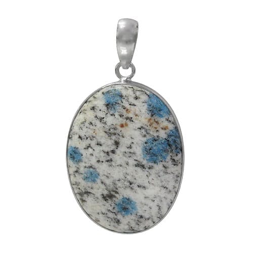 Oval Shape Stone Jasper Silver Pendant