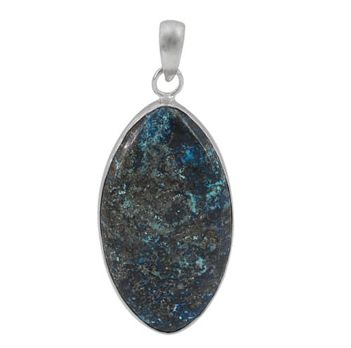 Azurite Silver Pendant