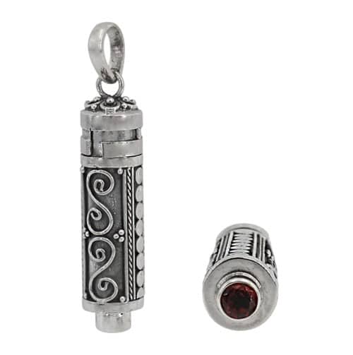 Poison Garnet Silver Pendant