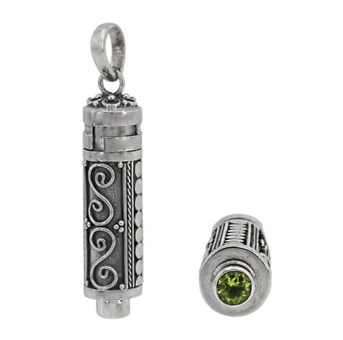 Poison Peridot Silver Pendant