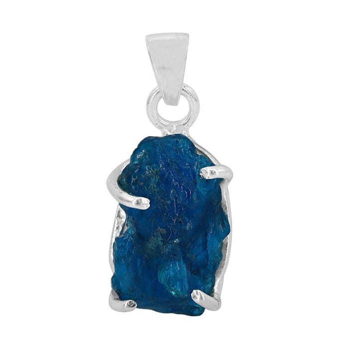Free Shape Apatite Silver Pendant