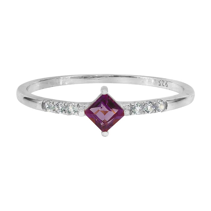 Amethyst Silver Ring