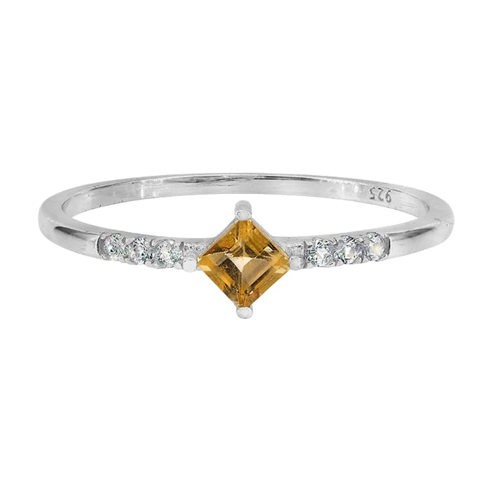 Citrine Silver Ring