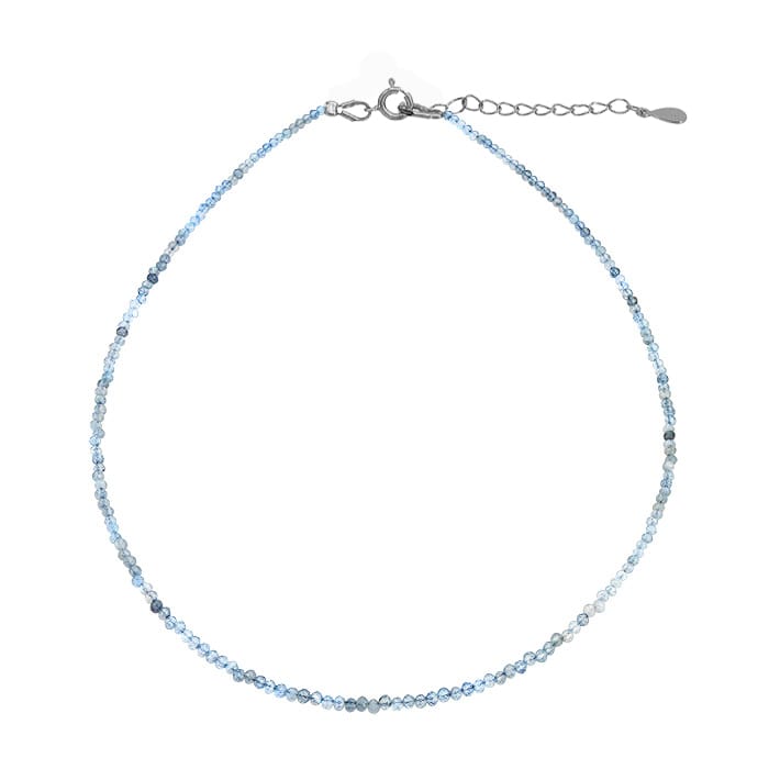 Aquamarine Silver Necklace