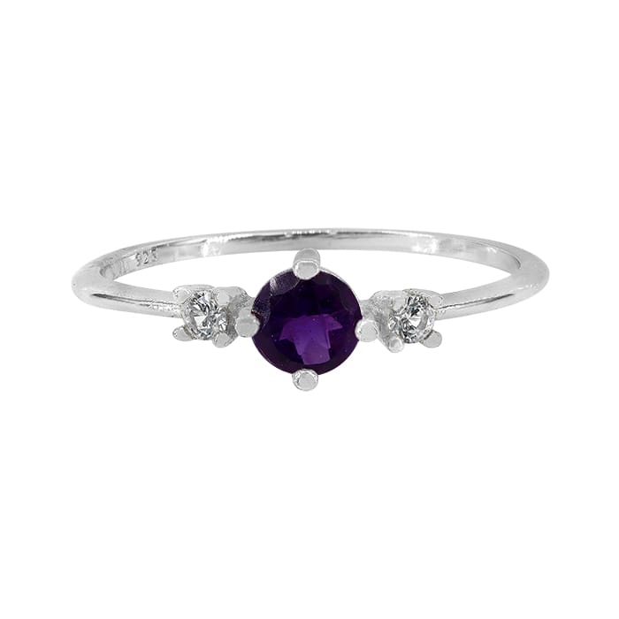 Amethyst Silver Ring