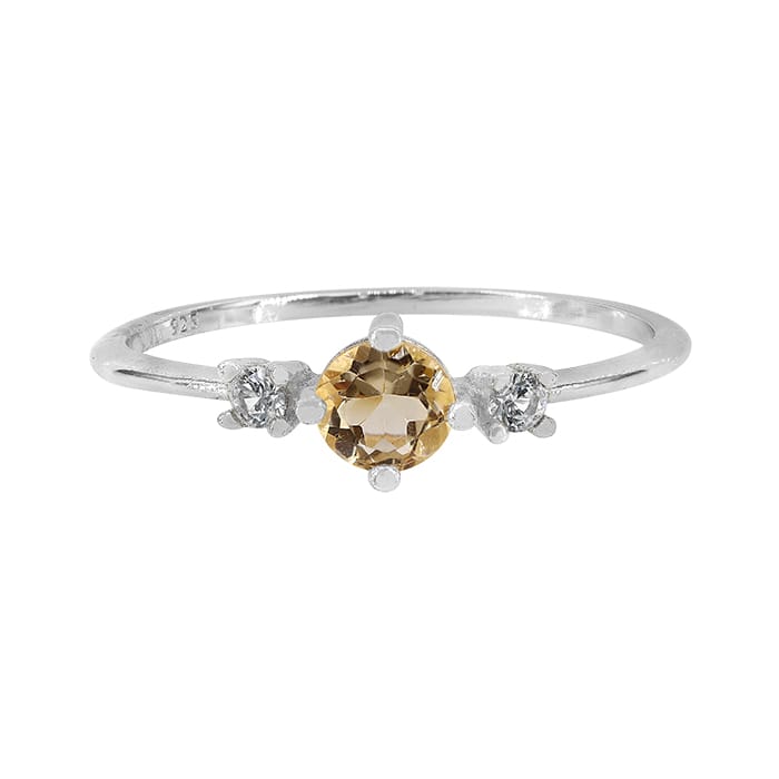 Citrine Silver Ring