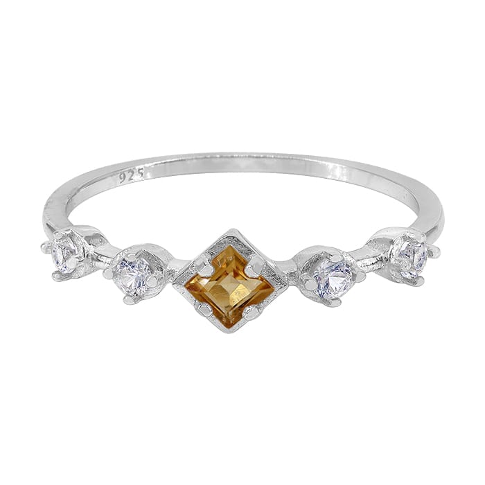 Citrine Silver Ring