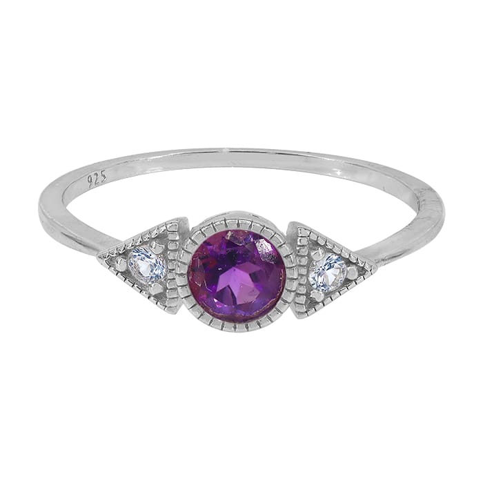 Amethyst Silver Ring