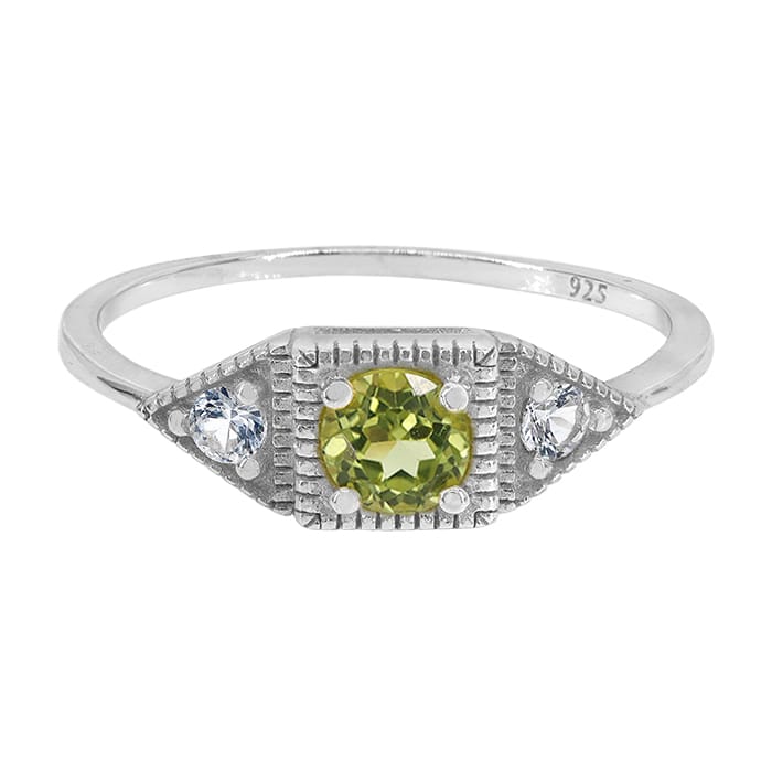 Peridot Silver Ring